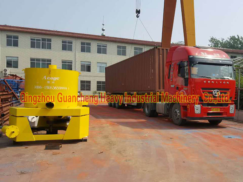 Container loading of gold concentrator send to Sudan