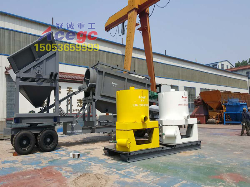 Mobile gold trommel with knelson concentrator