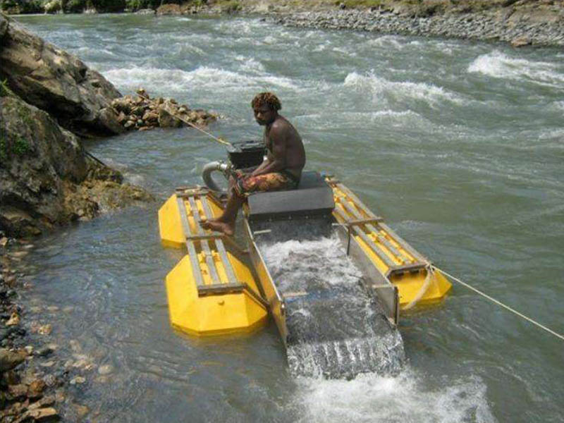 River mini gold dredger mining machine