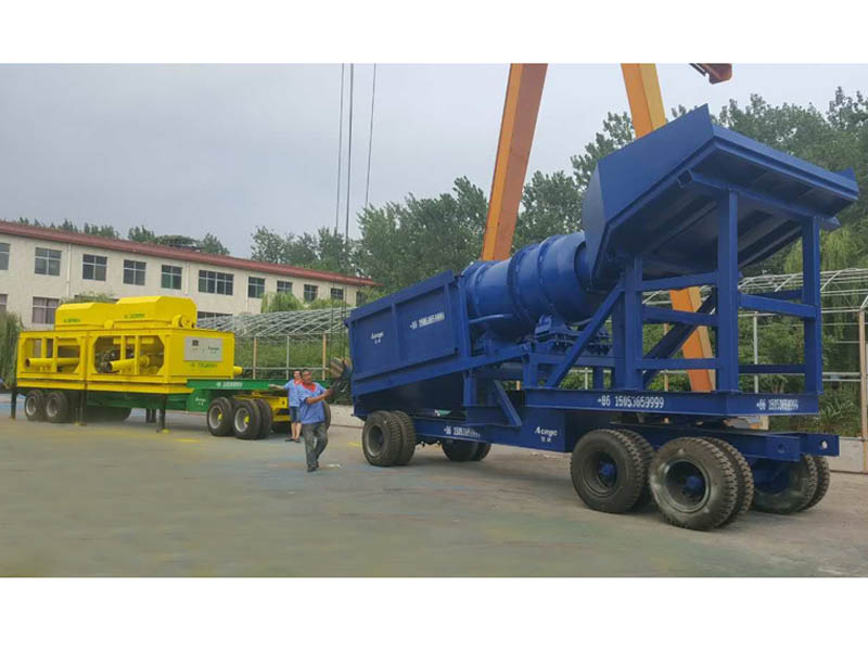 Portable trommel screen car&horizontal centrifuge concentrator plant